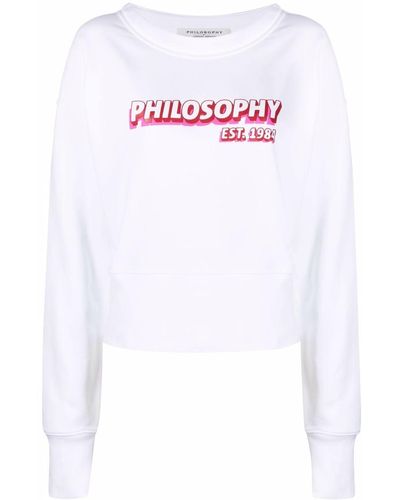 Philosophy Di Lorenzo Serafini Logo-print Cotton Sweatshirt - White