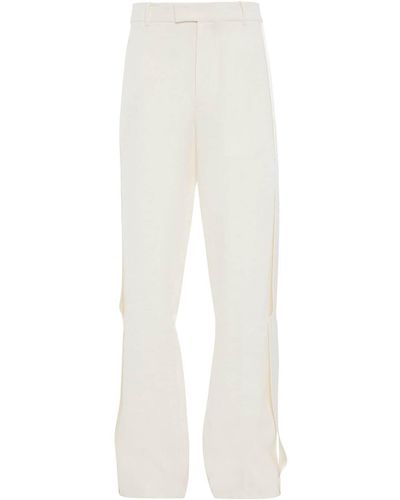 JW Anderson Side Stripe Wide-leg Trousers - White