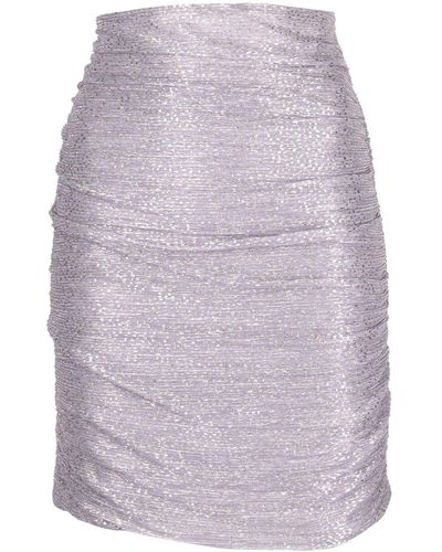 Sabina Musayev Crown Metallic Miniskirt - Purple