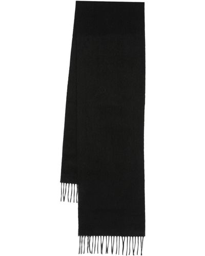 Aspinal of London カシミア スカーフ - ブラック