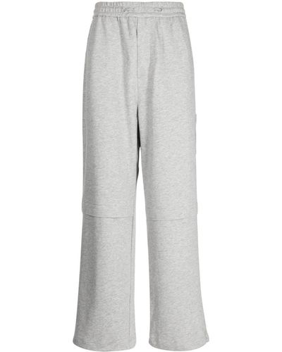 ZZERO BY SONGZIO Panther Drawstring Cotton Track Pants - Gray