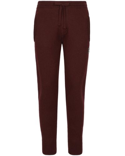 Dolce & Gabbana Logo-plaque Knitted Track Trousers - Purple