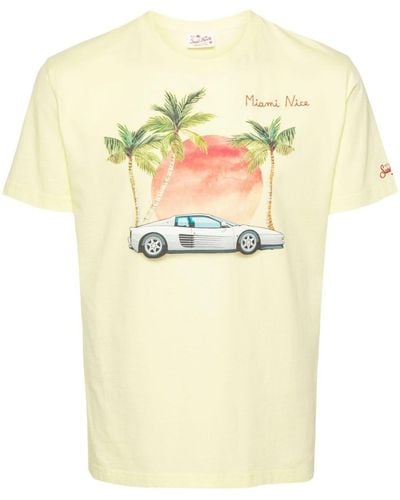 Mc2 Saint Barth Miami Style Cotton T-shirt - メタリック
