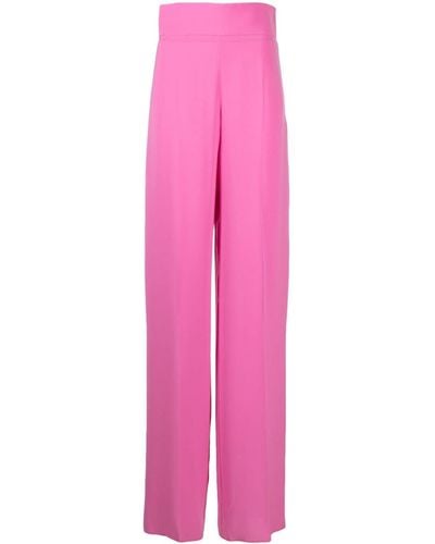 Max Mara High-waisted Wide-leg Pants - Pink