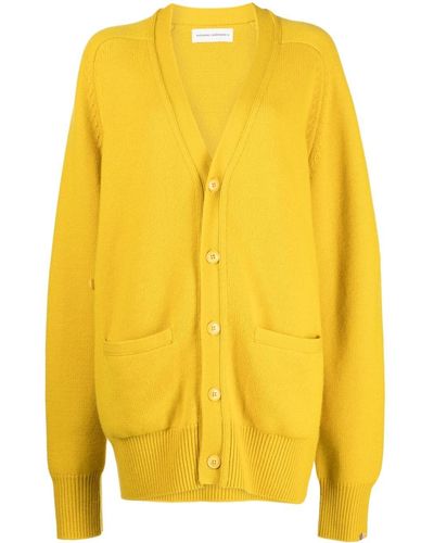 Extreme Cashmere Papilli V-neck Cashmere Cardigan - Yellow