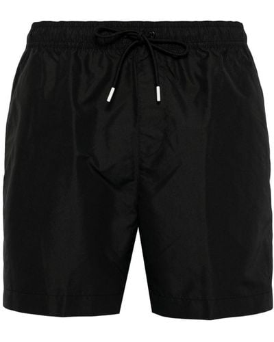 Calvin Klein Logo-tape Drawstring Swim Shorts - Black