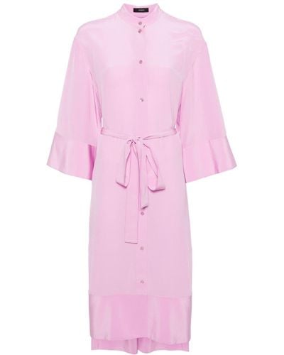 JOSEPH Darius Silk Midi Dress - Pink