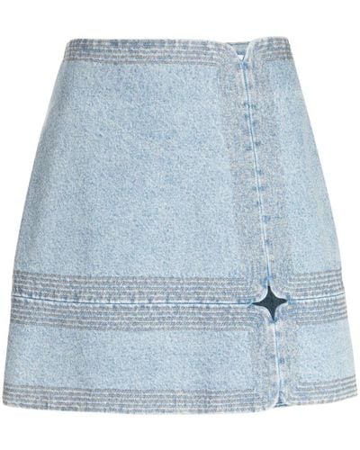 Acler Briar Denim Miniskirt - Blue