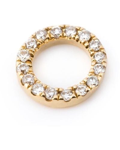 Loquet London Ringanhänger mit Diamanten aus 18kt Gelbgold - Mettallic