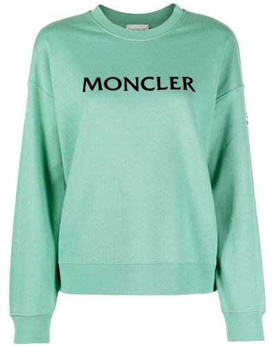 Moncler Sweatshirt mit Logo-Print - Grün