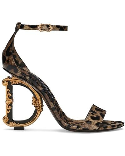 Dolce & Gabbana 105mm sculpted-heel sandals - Nero