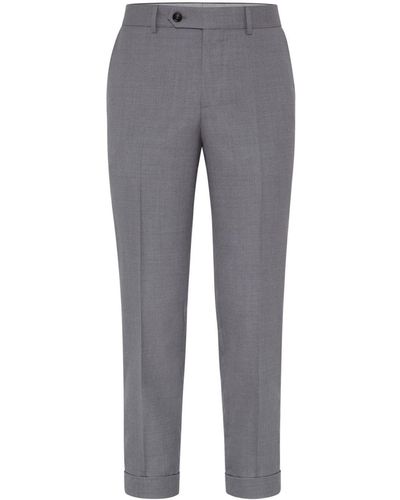 Brunello Cucinelli Mid-rise Tailored Trousers - グレー