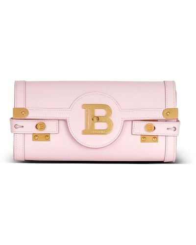 Balmain Borsa mini Bbuzz con placca logo - Rosa