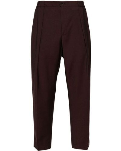 Briglia 1949 Pleat-detail Wool Pants - Red