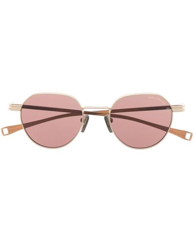 Dita Eyewear Metallic-frame Round Sunglasses - Pink