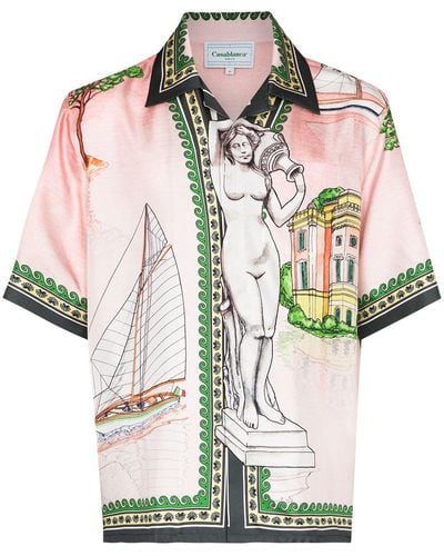 Casablancabrand X Browns 50 Lago De Casa Shirt - Pink