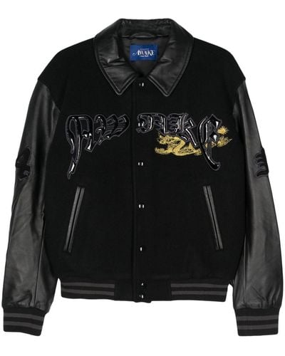 AWAKE NY Dragon-embroidery bomber jacket - Negro