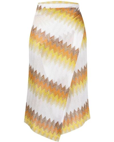 Missoni Wikkelrok Met Zigzag Patroon - Grijs