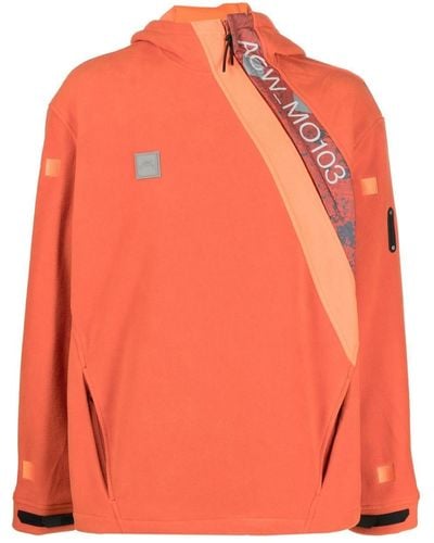 A_COLD_WALL* * Logo-print Fleece Sports Jacket - Orange