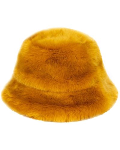 Dries Van Noten Faux Fur Bucket Hat - Yellow