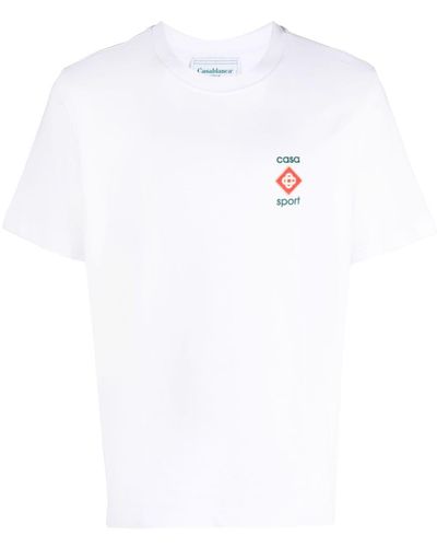 CASABLANCA T-Shirt mit "Casa"-Print - Weiß