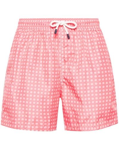 Fedeli Madeira Floral-print Swim Shorts - Pink