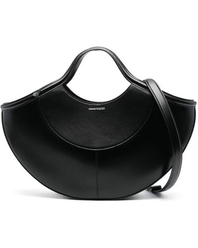 Alexander McQueen Sac à main Cove en cuir - Noir