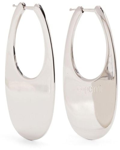 Coperni Large Swipe Logo-debossed Earrings - White