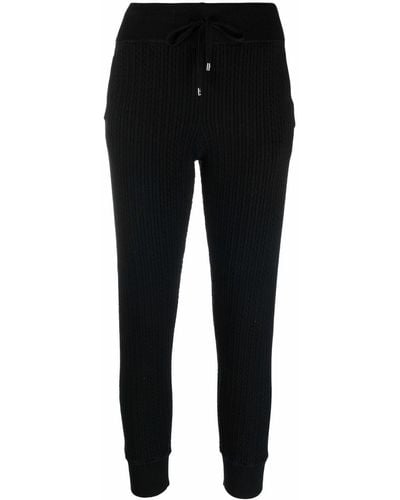 Lauren by Ralph Lauren Combed Cotton Cable-knit Trousers - Black