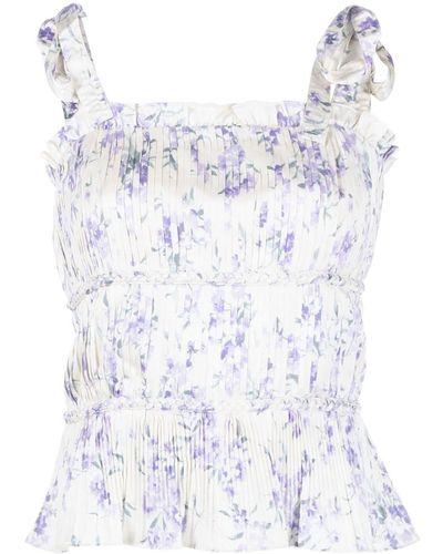 Polo Ralph Lauren Floral-print Sleeveless Blouse - White