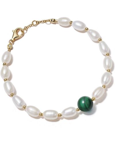 Astley Clarke Bracciale Stilla con perle e malachite - Metallizzato