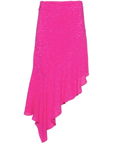 IRO Mariela Asymmetric Midi Skirt - Pink