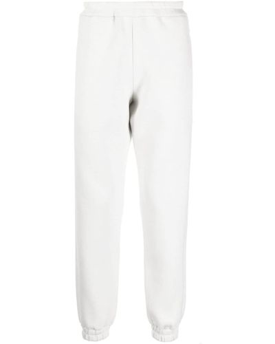 Lardini Pantaloni sportivi affusolati con vita elasticizzata - Bianco