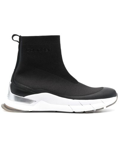 Calvin Klein Knitted Sock-style Trainers - Black