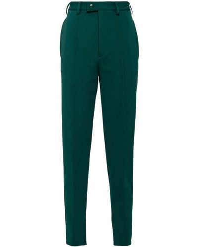 Prada High-waist Straight-leg Pants - Green