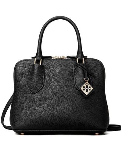 Tory Burch Mini Swing Leather Satchel Bag - Women's - Leather - Black