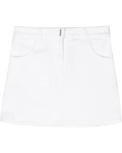 Givenchy Minijupe en jean à motif 4G - Blanc