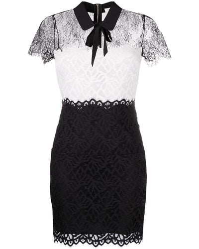Sandro Rozen Semi-sheer Lace Dress - Black