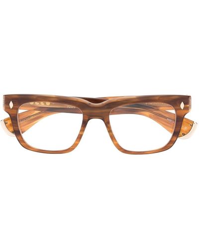Garrett Leight X Officine Générale lunettes de vue à monture carrée - Marron