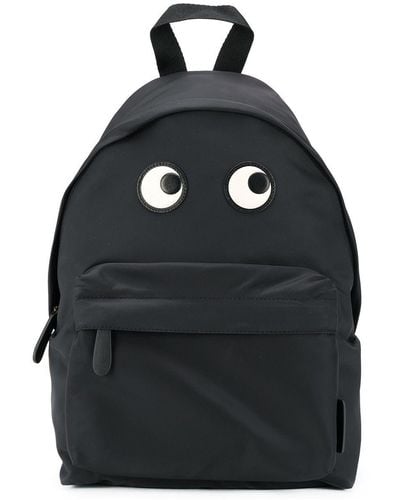 Anya Hindmarch Eyes Embroidered Backpack - Black