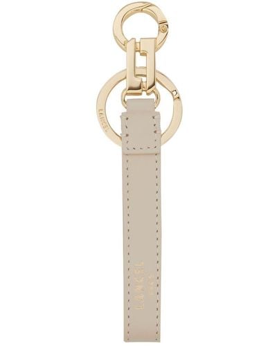 Lancel Porte-clés à breloque logo - Blanc