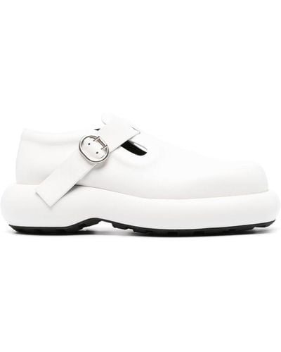 Jil Sander Scarpe Leather Loafers - White