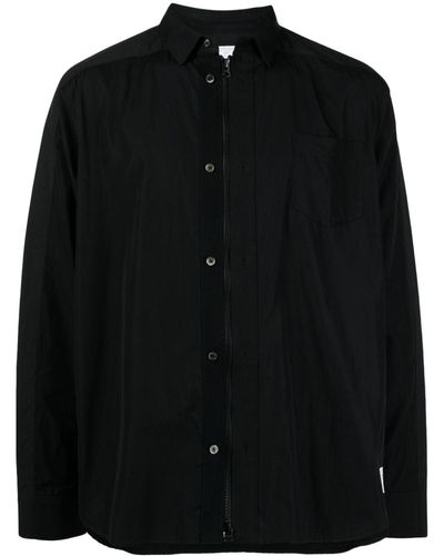 Sacai ジップアップ シャツジャケット - ブラック