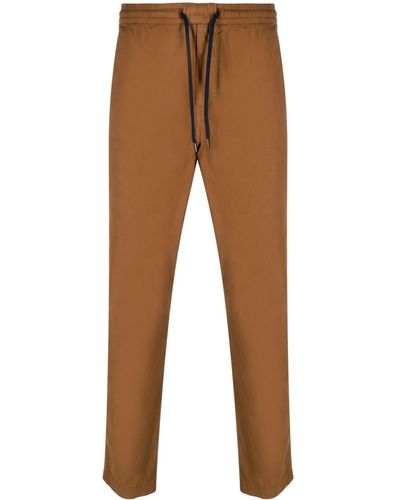 PS by Paul Smith Drawstring-waist Cotton Pants - Brown