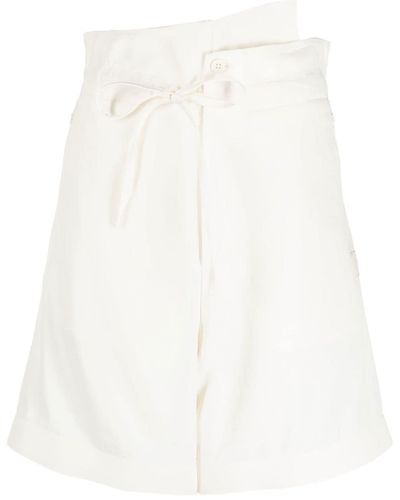 Y-3 Pantalones cortos de talle alto - Blanco