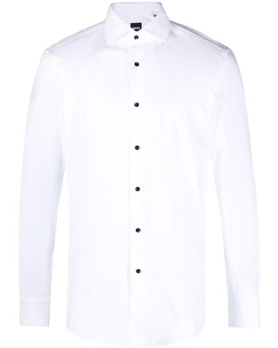 BOSS Long-sleeve button-up shirt - Blanco