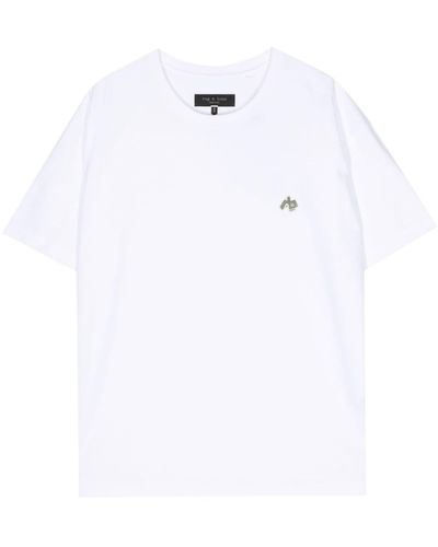 Rag & Bone Appliqué-detail Cotton T-shirt - White
