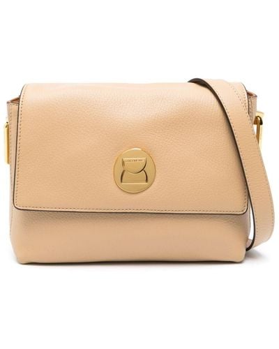 Coccinelle Leather Crossbody Bag - Natural
