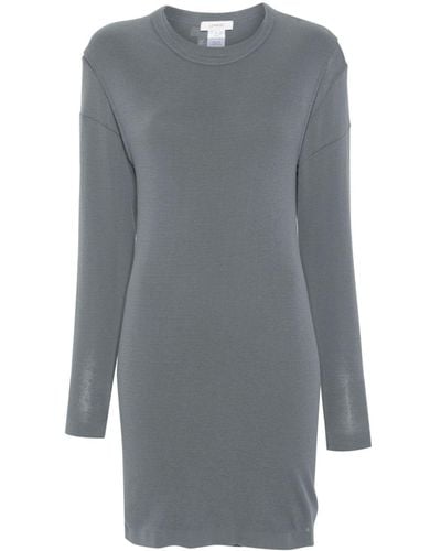 Lemaire Layered Knitted Mini Dress - Grey