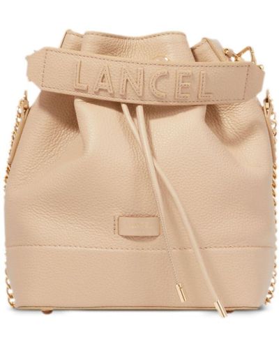 Lancel Small Ninon Leather Bucket Bag - Natural